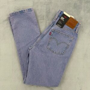 Levi's‎ 501 Women's Light Wash Purple Pink Denim Jeans Button Fly Size W26 L32
